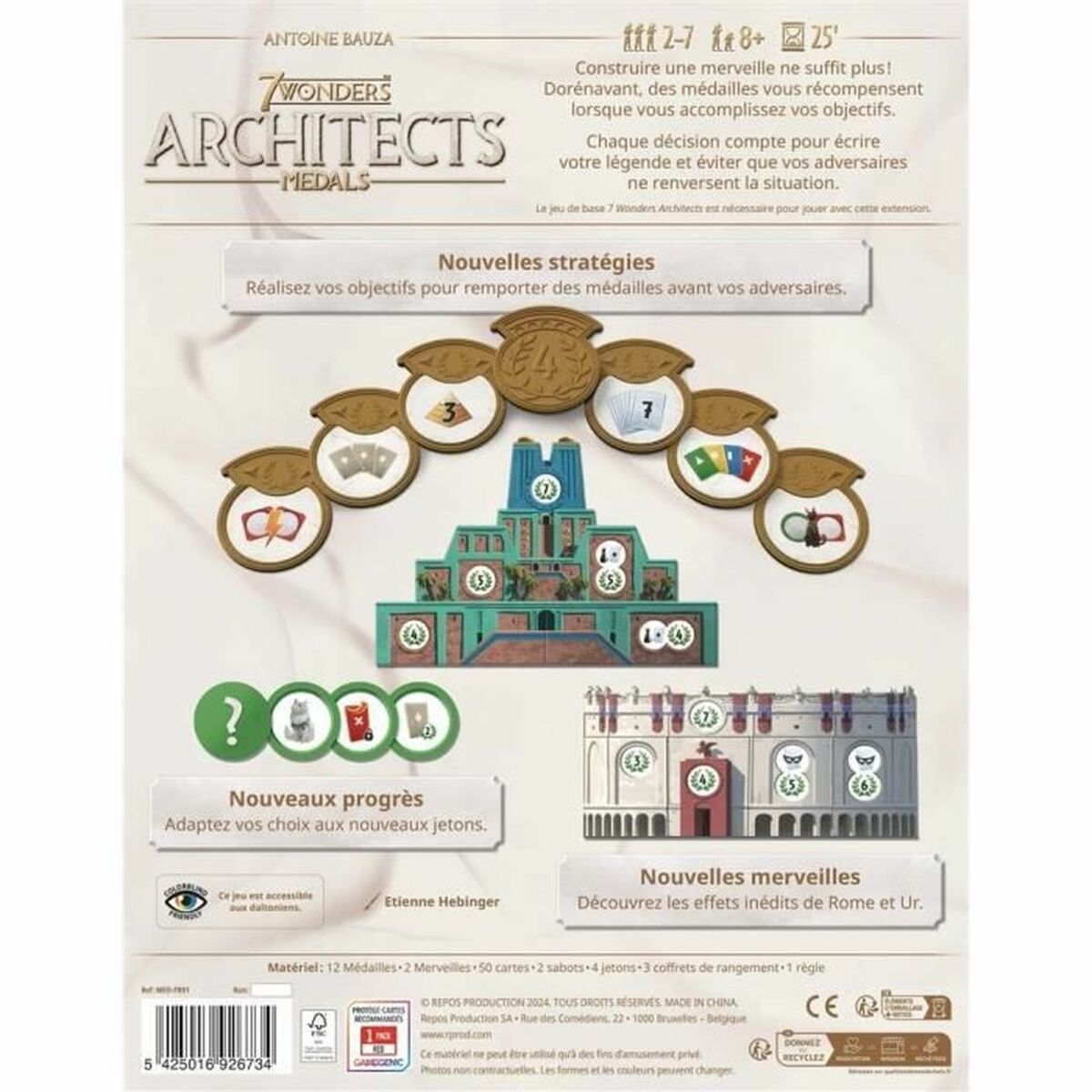 Brætspil Asmodee 7 Wonders : Architects
